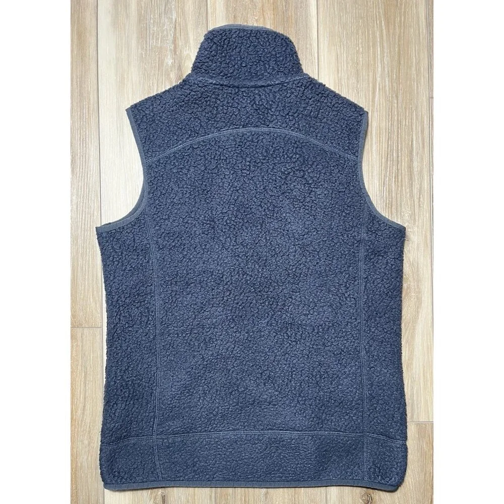 Patagonia Retro Pile Fleece Zip Up Gray Vest - Women Size Medium - Picture 9 of 14